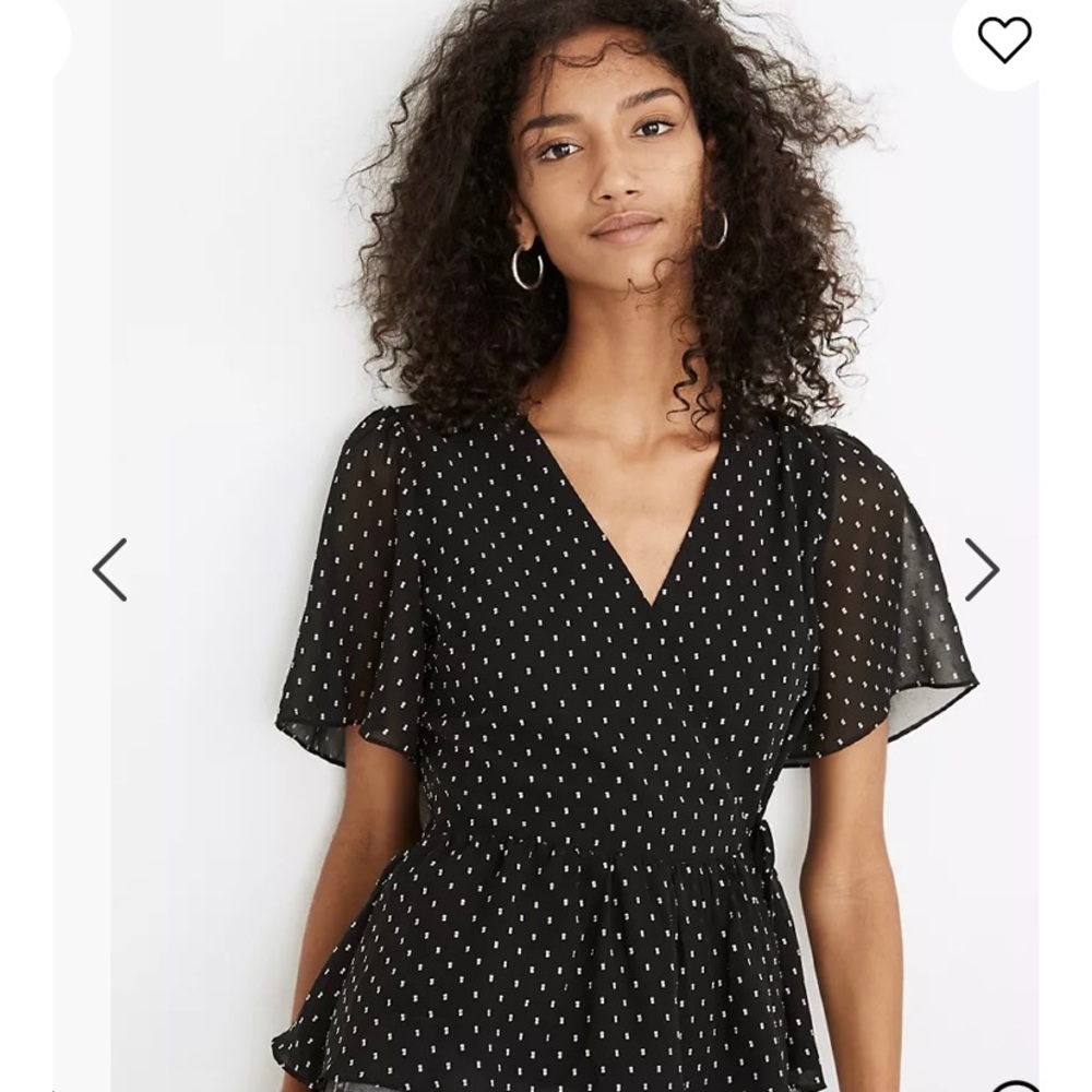 NWOT Madewell Flutter Sleeve Top
